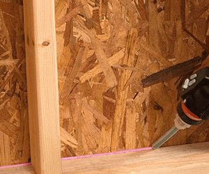 Air Sealing gap in wall construction